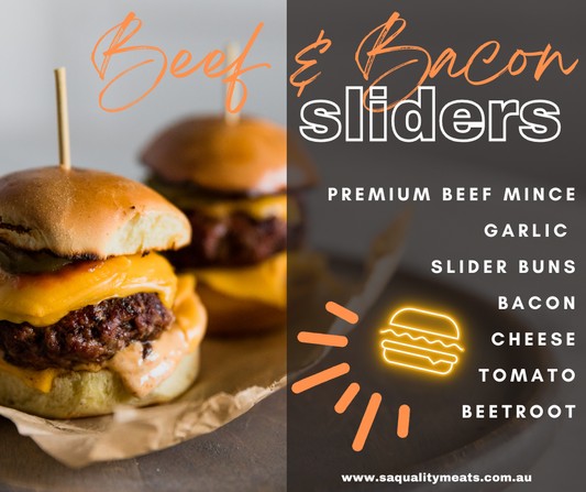 Loaded Beef & Bacon Sliders