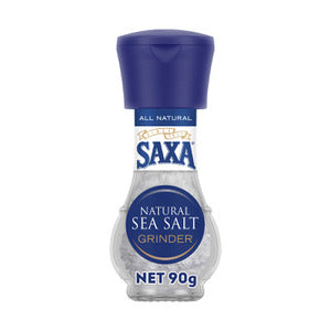 Saxa Natural Sea Salt Grinder 90g is halal suitable, vegan, vegetarian,  gluten-free